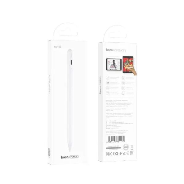 Hoco GM102 Smooth series active anti-mistake touch capacitive pen for iPAD white