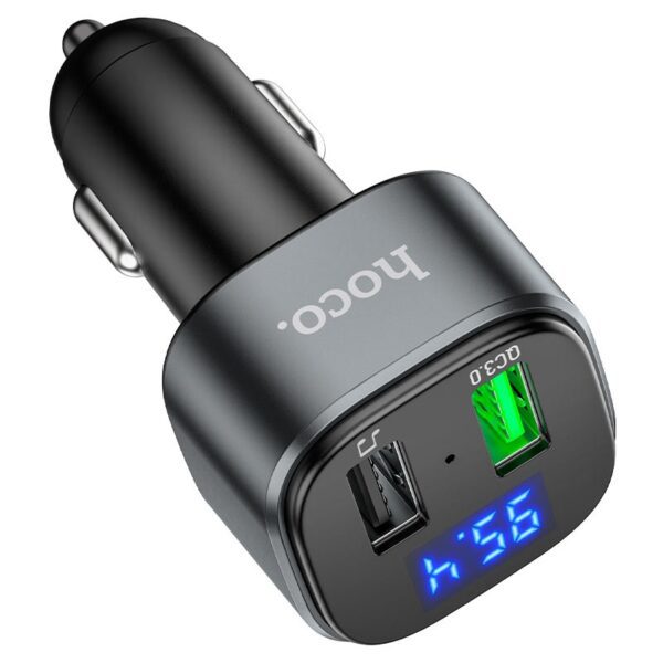 Hoco E67 Fighter QC3.0 car BT FM transmitter black