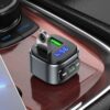 Hoco E67 Fighter QC3.0 car BT FM transmitter black