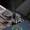Hoco E67 Fighter QC3.0 car BT FM transmitter black