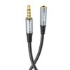 Hoco UPA20 3.5 audio extension cable male to female(L=1M) metal gray