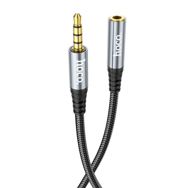 Hoco UPA20 3.5 audio extension cable male to female(L=1M) metal gray