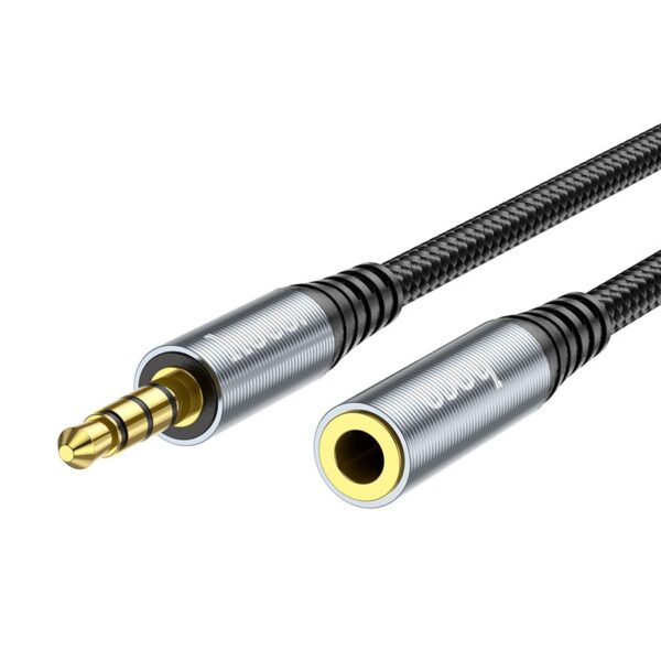 Hoco UPA20 3.5 audio extension cable male to female(L=1M) metal gray