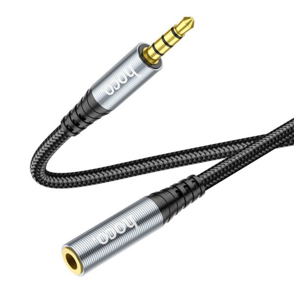 Hoco UPA20 3.5 audio extension cable male to female(L=2M) metal gray