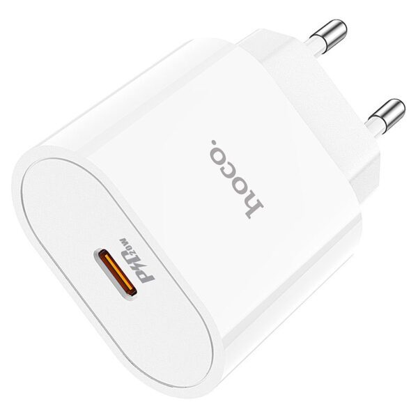 Hoco C94A Metro single port PD20W charger set(Type-C to Type-C)(EU) white