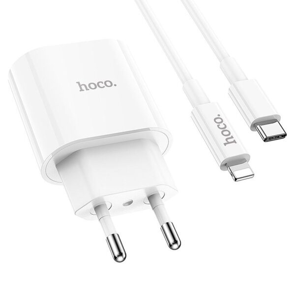 Hoco C94A Metro single port PD20W charger set(Type-C to Type-C)(EU) white