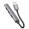 Hoco HB26 4 in 1 adapter(USB to USB3.0+USB2.0*3) metal gray
