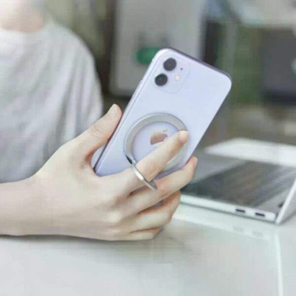 Hoco GM104 Magnetic metal ring holder metal gray