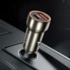 Hoco Z46A Blue whale PD20W+QC3.0 car charger set(C to iP) metal gray