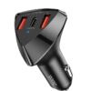 Hoco DZ10 Avatar 3-port car charger black
