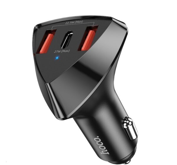 Hoco DZ10 Avatar 3-port car charger black