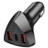 Hoco DZ10 Avatar 3-port car charger black