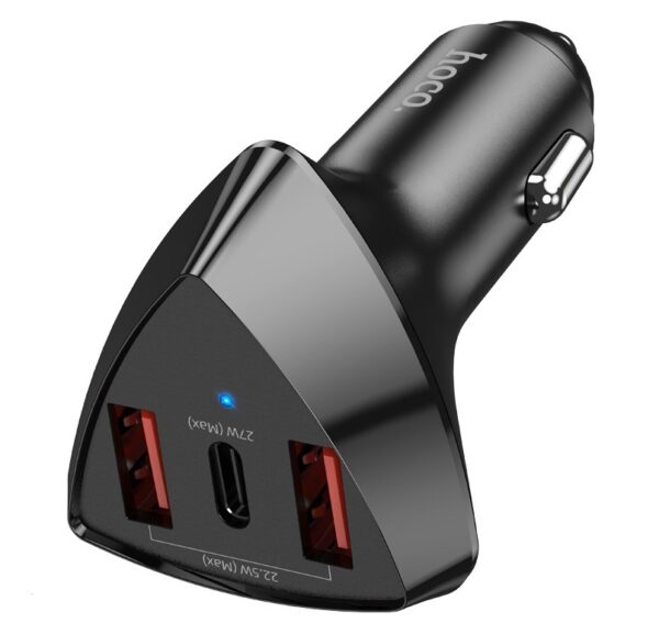 Hoco DZ10 Avatar 3-port car charger black