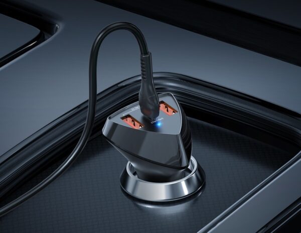 Hoco DZ10 Avatar 3-port car charger black