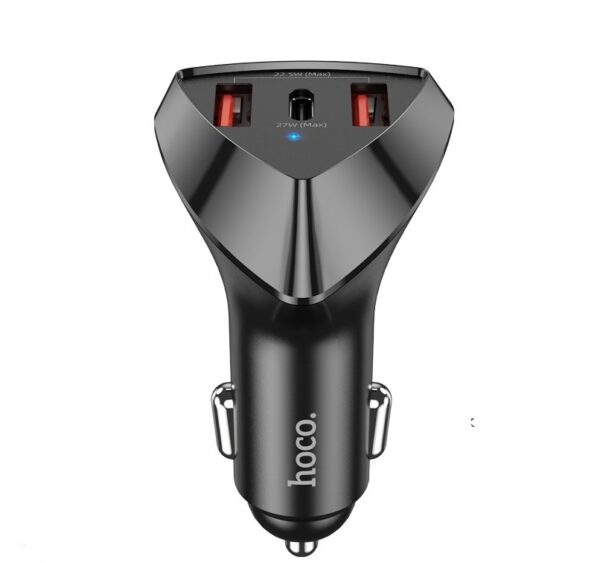 Hoco DZ10 Avatar 3-port car charger black