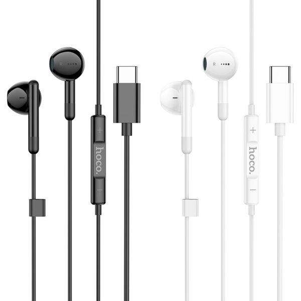 6931474778826-2 Hoco M93 Type-C Joy wire-controlled digital earphones with microphone white