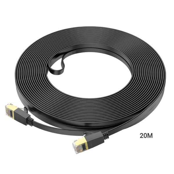 Hoco US07 General pure copper flat network cable(L=20M) black