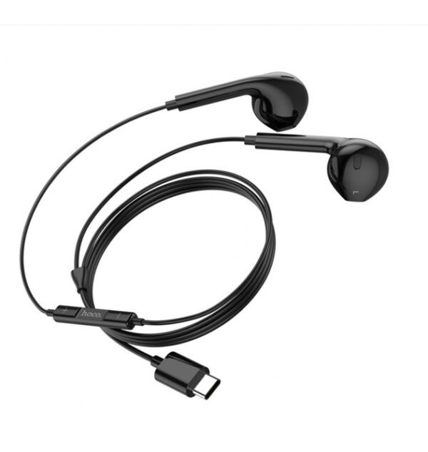 Hoco M101 Crystal joy Type-C wire-controlled digital earphones with microphone white