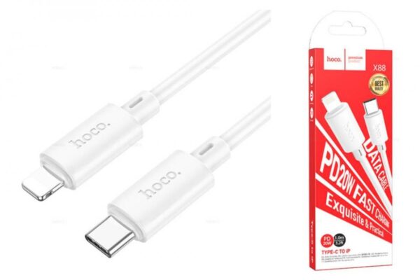 Hoco X88 Gratified PD charging data cable for iP(unpackaged) white