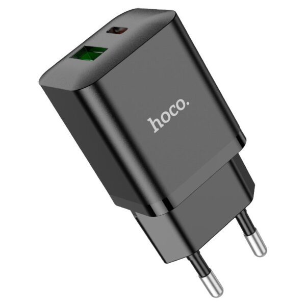Hoco N28 Founder PD20W+QC3.0 charger set(C to iP)(EU) black