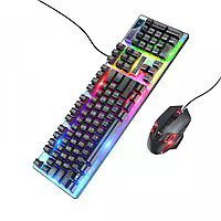 Hoco GM18 Luminous gaming keyboard and mouse set(Russian version) black