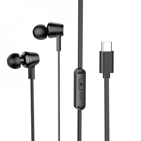 6931474783950-2 Hoco M86 Ocean universal digital earphones with microphone for Type-C white