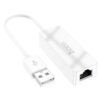 Hoco UA22 Acquire USB ethernet adapter(100 Mbps) white