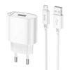 Hoco C109A Fighter single port QC3.0 charger set(Micro)(EU) white