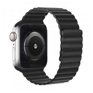 6931474787279 Hoco iWatch WA07 Flexible series magnetic silicone chain strap(42/44/45/49mm) black
