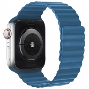 Hoco iWatch WA07 Flexible series magnetic silicone chain strap(42/44/45/49mm) blue