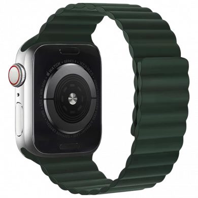 6931474787316 Hoco iWatch WA07 Flexible series magnetic silicone chain strap(42/44/45/49mm) green