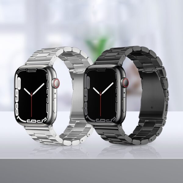 6931474787866 Hoco iWatch WA10 Grand series three-bead steel strap(38/40/41mm) silver
