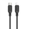 Hoco X90 Cool silicone PD charging data cable for iP black