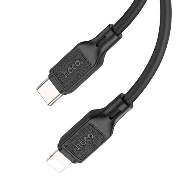 Hoco X90 Cool silicone charging data cable for iP black