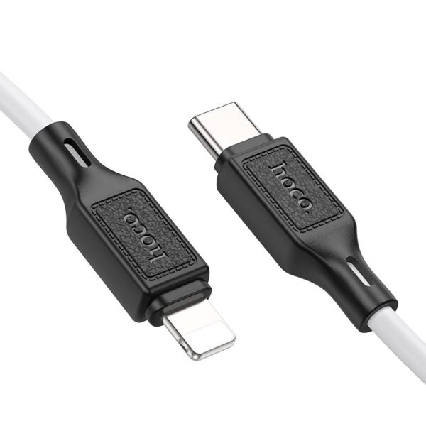 Hoco X90 Cool silicone charging data cable for iP white