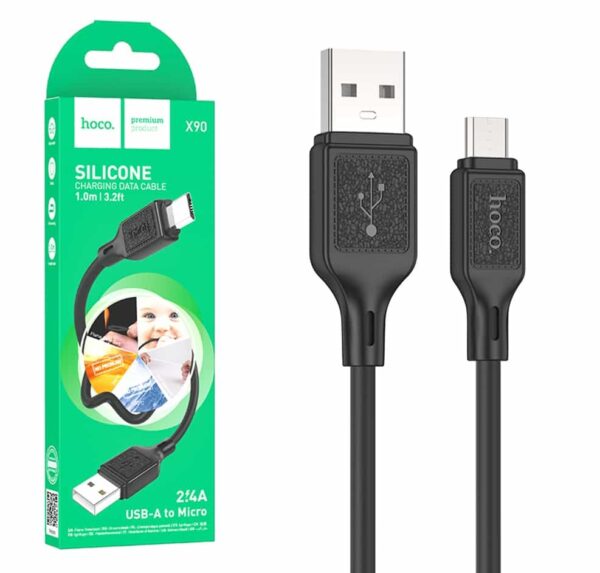 Hoco X90 Cool silicone charging data cable for Type-C black