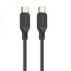 Hoco X90 Cool 60W silicone charging data cable for Type-C to Type-C black