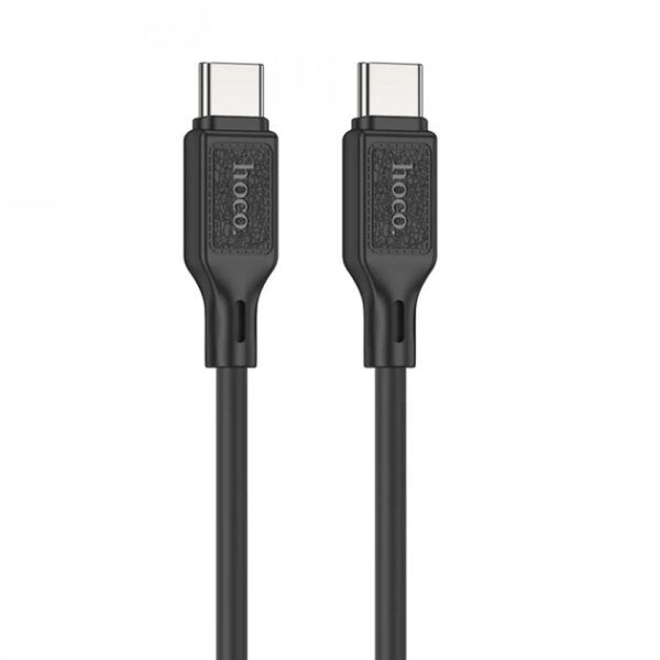 Hoco X90 Cool 60W silicone charging data cable for Type-C to Type-C black