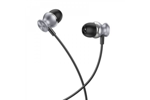 Hoco M106 Fountain metal universal earphones with microphone metal gray