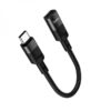 Hoco U107 Type-C male to iP female adapter cable(L=0.1m) black