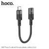 Hoco U107 Type-C male to iP female adapter cable(L=0.1m) black
