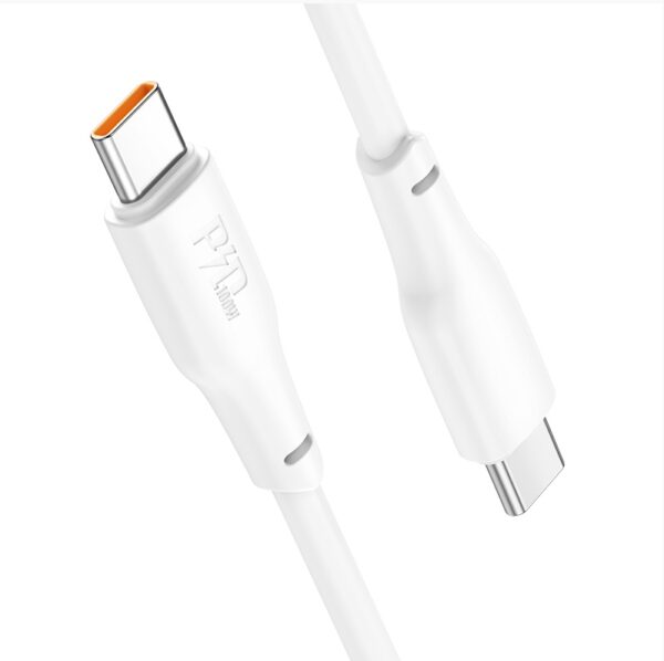 Hoco X93 Force 60W charging data cable Type-C to Type-C(L=1M) white