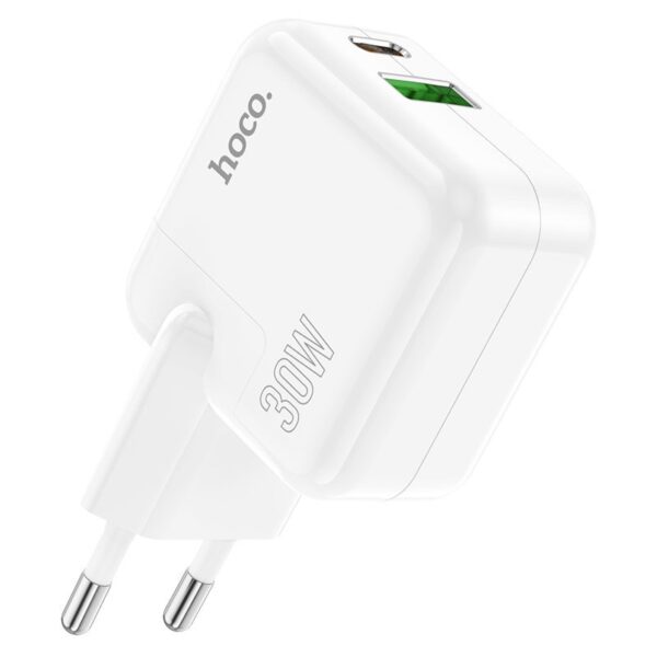 Hoco C111A Lucky dual-port PD30W+QC3.0 charger(EU) white