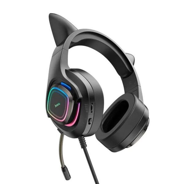 Hoco W107 Cute cat luminous cat ear gaming headphones elf cat
