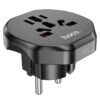 Hoco AC6 Unimpeded universal conversion plug(EU) black