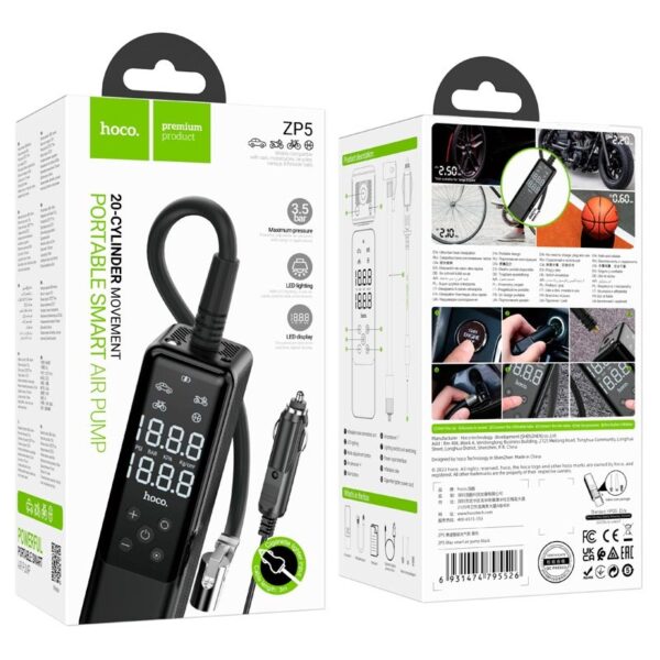 Hoco ZP5 May smart air pump black