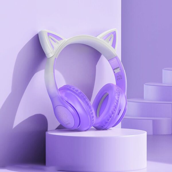 Hoco W42 Cat ears BT headphones cherry blossom