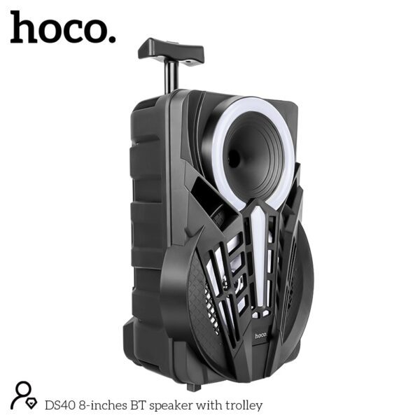 Hoco DS40 8-inches BT speaker with trolley black