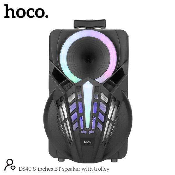 Hoco DS40 8-inches BT speaker with trolley black