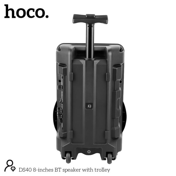 Hoco DS40 8-inches BT speaker with trolley black
